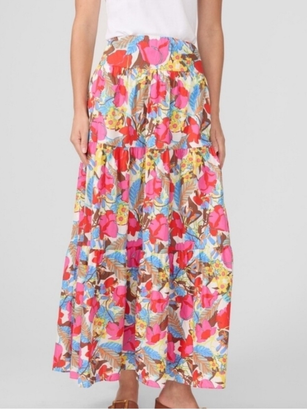 NEW! J. McLaughlin Ophelia Maxi Skirt in Coconut Grove Size Medium  $188